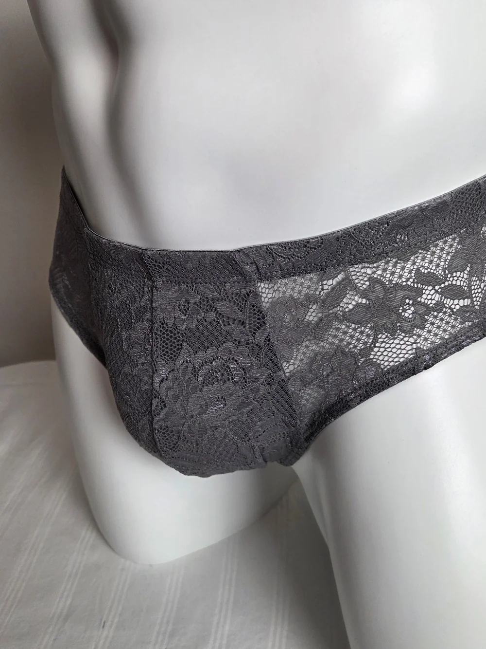 Cosabella Men's Lace Briefs in Grey